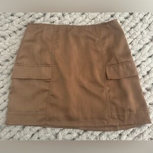 Cargo silk skirt